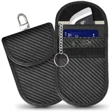 RFID blokirajuća futrola za ključeve od automobila s držačem kartice - Carbon Fiber