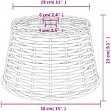  Sjenilo za stropnu svjetiljku smeđe Ø 38 x 23 cm od pruća | shoptok.hr