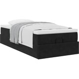  Otomanski okvir kreveta s madraca crni 90x190cm baršunasti | Eponuda.com