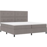Box Spring krevet s madracem i LED svjetlom Taupe 200x200 cm Tkanina | shoptok.hr