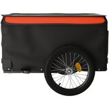 Prikolica za bicikl crno-narančasta 45 kg željezna | shoptok.hr