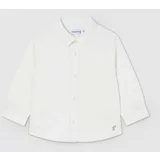 Mayoral Bombažna srajca za dojenčka bela barva, 124