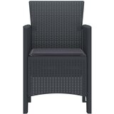  Vrtna stolica 2 kom. Antracit Polipropilen | shoptok.hr