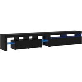 TV ormar 2 pcs Crni hrast 260 x 37 x 40 cm Konstruirano drvo | Eponuda.ba