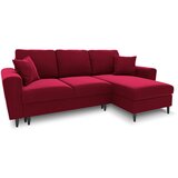 Cosmopolitan Design Crvena baršunasti sklopiva/s prostorom za odlaganje kutna garnitura Kyoto – | shoptok.hr
