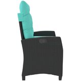  Vrtna klop z blazinami črn poli ratan, (21047093) | Shoptok.si