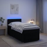  Boxspring krevet s madracem Crna 90 x 200 cm Tkanina | shoptok.hr