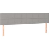 vidaXL Posteljno vzglavje 2 kosa svetlo sivo 80x5x78/88 cm blago, (20792903) Cene