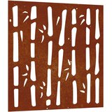  Vrtni zidni ukras 55 x 55 cm čelik COR-TEN s uzorkom bambusa | shoptok.hr