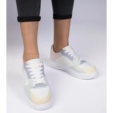 Gemre White and blue faux leather sports sneakers Lavilia | Shoptok.si