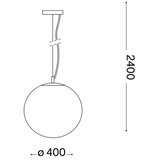 Ideal Lux luster na sajli mapa 1xE27/42W/230V prečnik 40 cm siva/dimljena | Eponuda.com