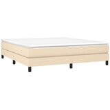  Krevet s oprugama i madracem krem 180x200 cm od tkanine | shoptok.hr