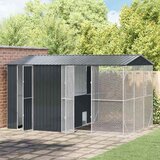 vidaXL Ptičnik Antracit 430 x 310 x 247 cm Pocinkano jeklo - - Antracit - 182.8 - 430 x 310 x 247 cm - 2025- | Shoptok.si