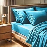  tonne bleue - 61 turquoise ranforce double flat sheet | ePonuda.com