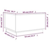  Stolić za kavu crni 60 x 50 x 35 cm od masivne borovine | shoptok.hr