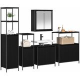  Set namještaja za kupaonicu 5 pcs Crni hrast Konstruirano drvo | Eponuda.com