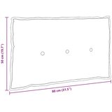  Jastuk za leđa Tamno siva 80 x 50 cm Kordura tekstil | shoptok.hr