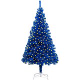  Umjetno božićno drvce LED sa stalkom plavo 210 cm PVC | shoptok.hr