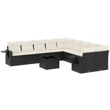  The Living Store Vrtna sedežna garnitura 11-delna z blazinami črn poli ratan - Vrtna Sedežna Garniture, (21451117) | Shoptok.si