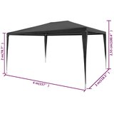  za zabave 3 x 4 m PE antracit | Eponuda.com