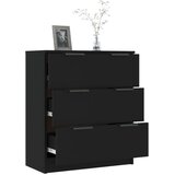  Komoda crna 60 x 30 x 70 cm od konstruiranog drva | shoptok.hr