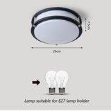 Brilagi plafonska svetiljka elaro 2xE27/40W/230V prečnik 26 cm crna | Eponuda.com
