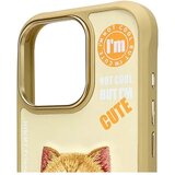 NIMMY COOL & CUTE 2.0 maskica s motivom mačke za iPhone 16 Pro Max - khaki | shoptok.hr