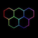  Hexagon LED tube 5 heads RGB 12V 410mm 23pcs u