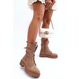 Boto PS1 Suede Boots With Jewelry Decoration Workery Dark Beige Marx | shoptok.hr