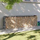 vidaXL Nosilec za polena antraciten 300x45x100 cm pocinkano jeklo | Shoptok.si