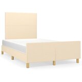 Okvir kreveta bez madraca krem 120 x 200 cm od tkanine | shoptok.hr