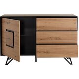 XORA komoda, črna, barve hrasta | Shoptok.si