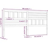  Uzglavlje za krevet 206 x 4 x 100 cm od masivne borovine | shoptok.hr