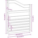 MODUL naslona za ruke 2 kom. Bijela 59 x 4 x 73 cm | shoptok.hr