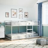 Krevet na kat bez madraca bijeli 90x190 cm čelik | shoptok.hr