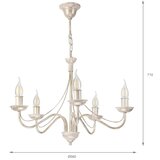  Luster na lancu ANTON 5xE14/60W/230V bela patina | Eponuda.com