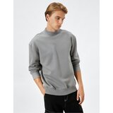Koton Standing Collar Sweater Basic Long Sleeves Ribbed | Shoptok.si