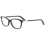 Mini CD O B8I Black Rectangular Eyeglasses ONE SIZE (54) Črna/Kristalna
