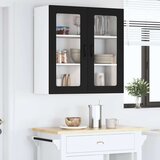 vidaXL Stenska kuhinjska omarica Črna 80 x 31 x 80 cm Konstruiran les | Shoptok.si