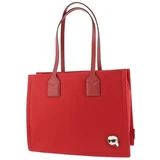 Karl Lagerfeld IKON NYLON MD SQUARE TOTE Crvena