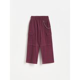Reserved GIRLS` TROUSERS & CHAIN - boja mahagonija u