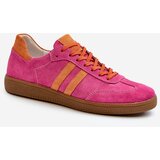 Zazoo N1068 Low Women's Suede Sneakers Fuchsia | Shoptok.si