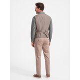 Ombre Men's suit vest without lapels - beige | shoptok.hr