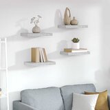  Plutajuće zidne police 4 kom boja betona 40 x 23 x 3,8 cm MDF | shoptok.hr