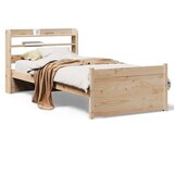  Posteljni okvir z vzglavjem 90x190 cm trdna borovina, (21311046) | Shoptok.si