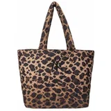 Torbe Leopard quilted tote bag neyyan Bordo