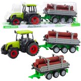  Zeleni poljoprivredni traktor s prikolicom za trupce 47 cm | shoptok.hr
