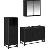 vidaXL Komplet pohištva za kopalnico 3 pcs Črni hrast 90 x 33 x 60 cm | Shoptok.si