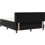 vidaXL Box Spring postelja z vzmetnico Črna 160x200 cm Velur | Shoptok.si