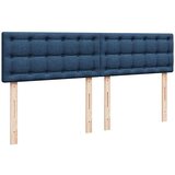 vidaXL Otomanski posteljni okvir z vzmetnico moder 160x200 cm blago | Shoptok.si